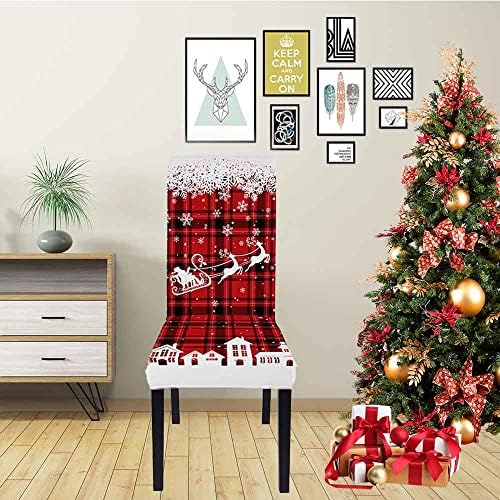 LIPOR 6 Piece Christmas Chair Covers Set