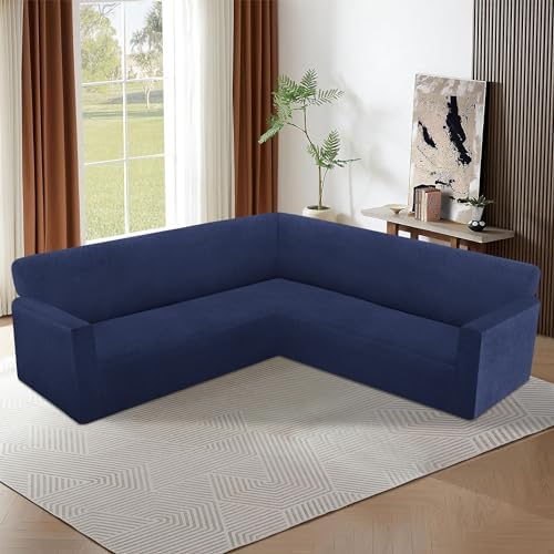 HDCAXKJ U Shaped Sofa Slipcover Thick Jacquard Design