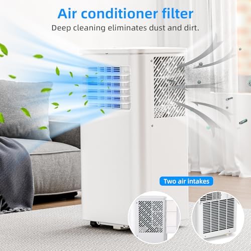 Antarctic Star 8000 BTU Portable AC Unit with Fan and Dehumidifier