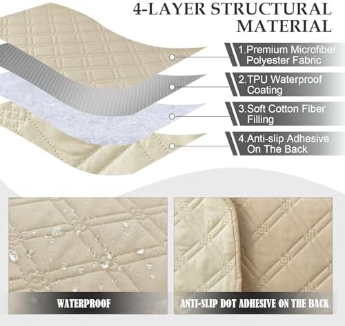 Genina L Shape Couch Cover for Pets and Kids