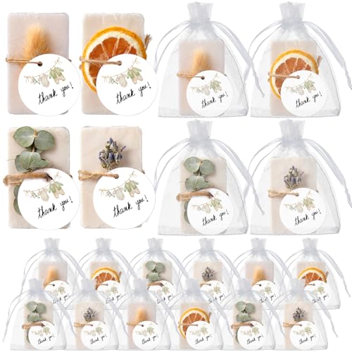 Leelosp 24 Piece Mini Eucalyptus Soap Favors Set