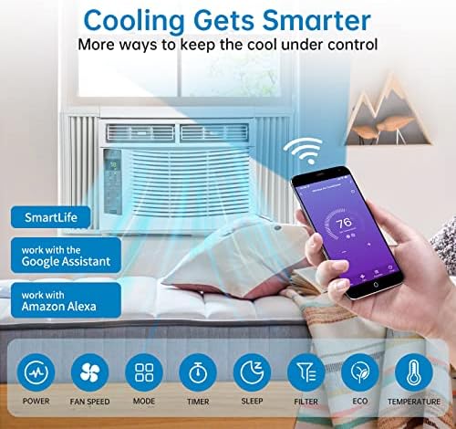 6000btu Window AC Unit with Remote and App Control