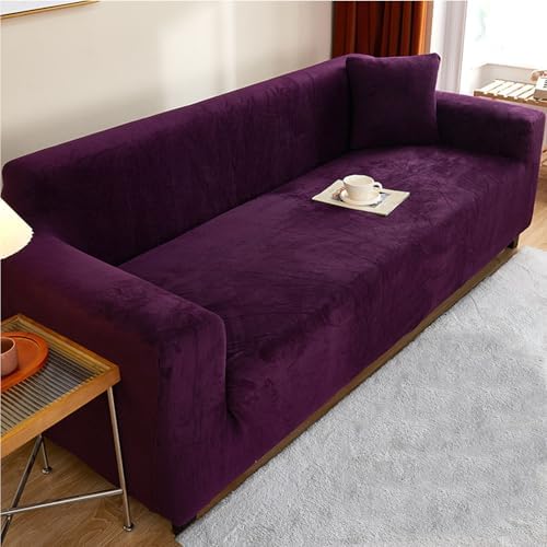 Velvet L Shape Sofa Slipcover for Sectional 3 Seater