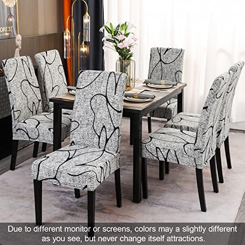 JQinHome Dining Chair Covers Set of 2 Lotus Gray 1