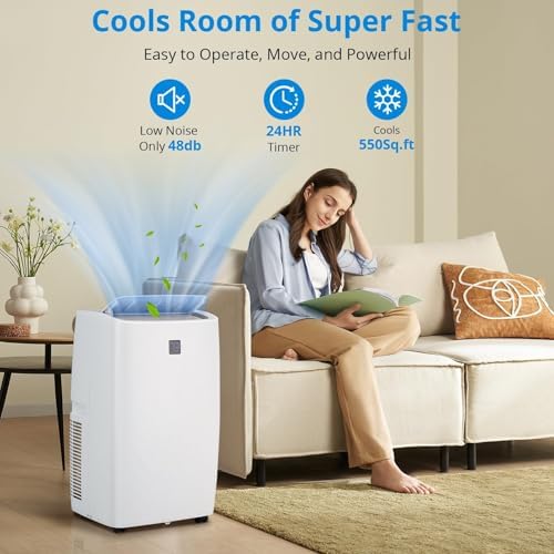 12000 BTU Portable Air Conditioner with Remote for Bedroom