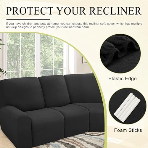 100 Waterproof Recliner Sectional Couch Covers 4-Piece L Shape Set