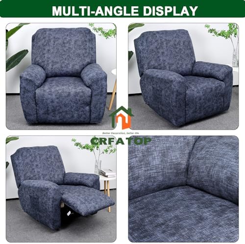CRFATOP Stretch Recliner Cover 4-Piece for 1 Seat Recliner Chair
