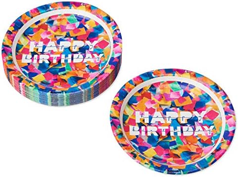 American Greetings Confetti Birthday Plates 36 Count