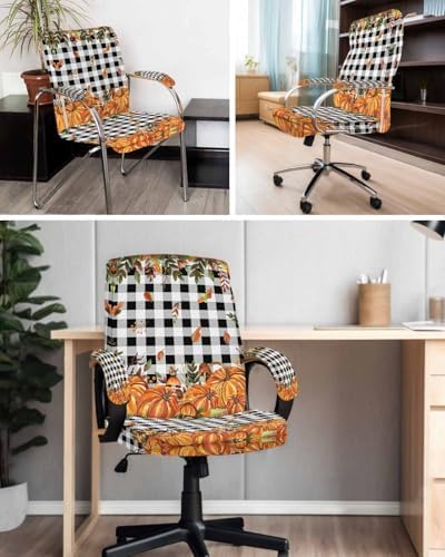 Kewadony Office Chair Cover with Stretchable Armrests 1