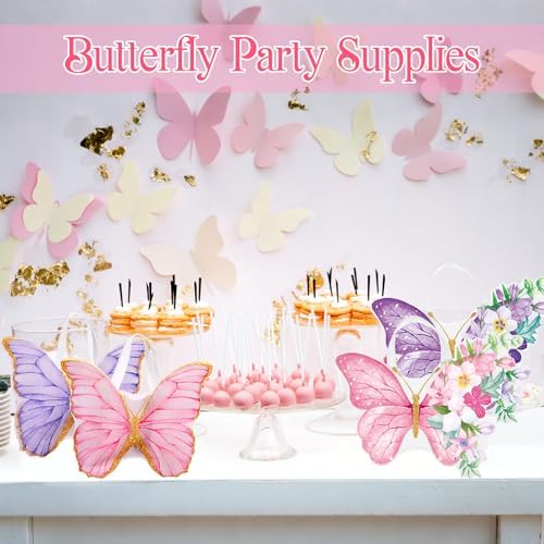 Silkfly 24 Pcs Colorful Butterfly Tote Bags