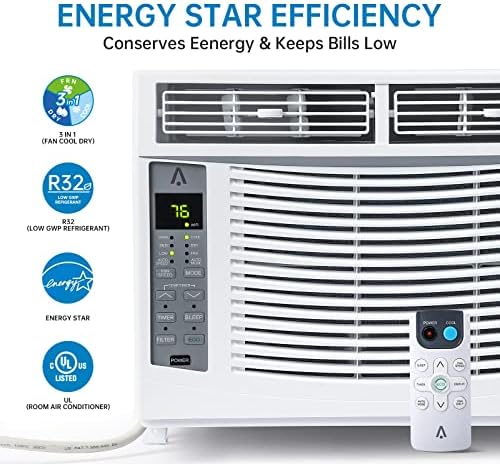6000btu Window AC Unit with Remote and App Control