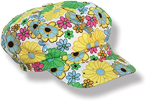 Beistle Flower Print Multicolor Fabric Hat