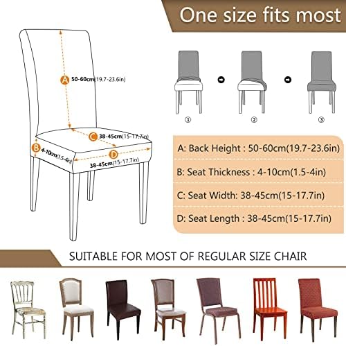 ALAZA Stretchy Tartan Plaid Dining Chair Covers