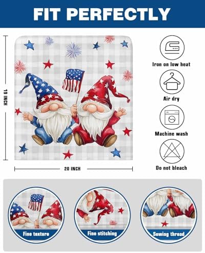 4th of July Chair Covers Set of 4 Patriotic Decor