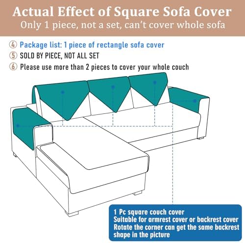 TEWENE Velvet Sofa Covers for Dogs Sage Green 36x36 Inch