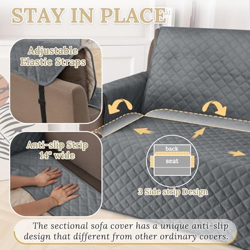 Waterproof Velvet L Shape Sofa Cover for Pets