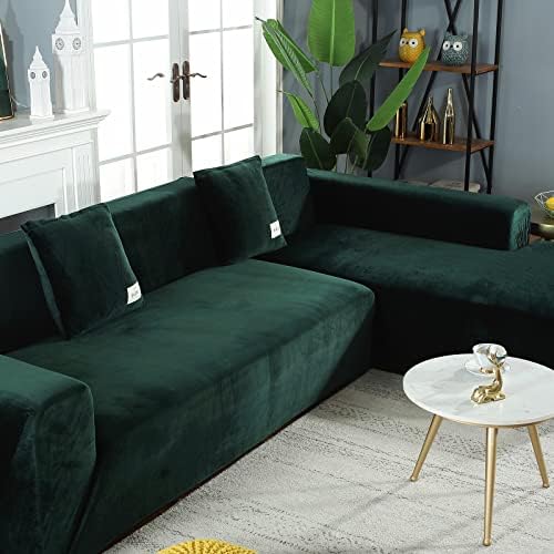 MIFXIN Sectional Sofa Covers 2 Piece Velvet L Shape