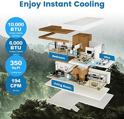 COSTWAY 10000 BTU Portable Air Conditioner with Cool Fan Dehumidifier Sleep Mode