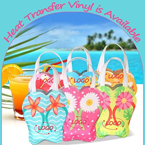 Silkfly 24 Pcs Flip Flop Tote Bags for Summer Beach Parties