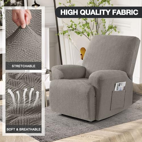 Timeles Extra Wide Recliner Chair Cover Taupe