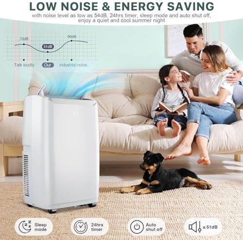 12000 BTU Powerful Portable AC for Large Room