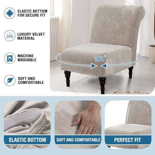 HVERSAILTEX Velvet Chair Cover for Living Room