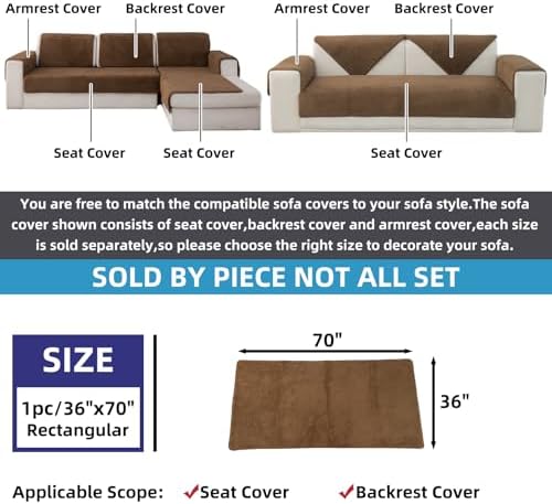 MELLYKORAN Sherpa Fleece Sofa Cover for 3 Cushion Couch