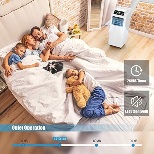 COSTWAY 8000 BTU Portable Air Conditioner with Dehumidifier Function and Remote Control