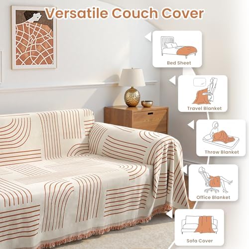 Lanffia Boho Chenille Sofa Slipcover 71 x 118