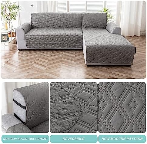 Genina Reversible Sectional Couch Cover for Dogs and Kids