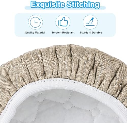 PATIKIL Round Bar Stool Covers Khaki 10-126 Inch