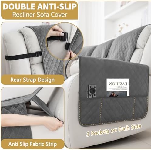 Waterproof Recliner Sectional Couch Cover Set for Dog Furniture