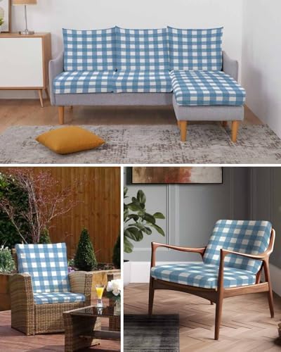 LooPoP Sectional Sofa Slipcover Buffalo Plaid