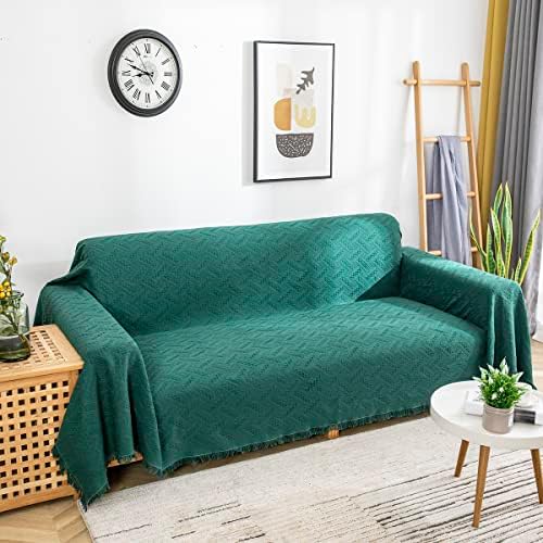 AIVIA Sofa Slipcover Cover Sheet Blanket Blackish Green 91x134 Inches