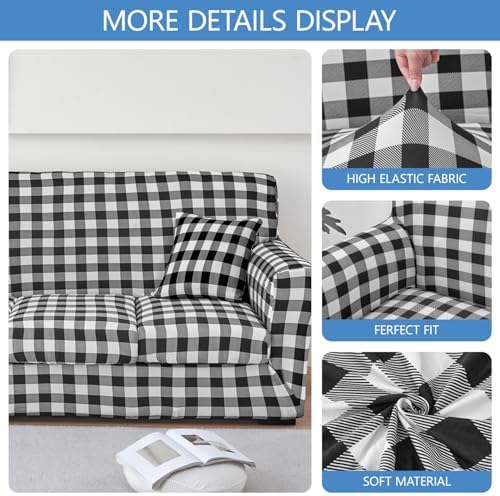 Keyroal Stretch Printed Sofa Cover Set 6-Piece 1