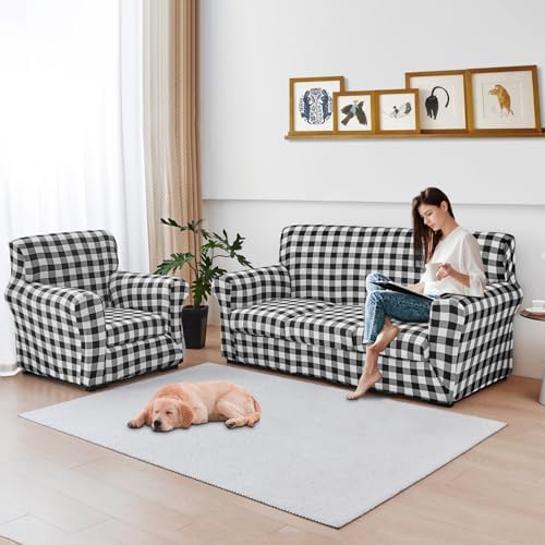 Keyroal Stretch Printed Sofa Cover Set 6-Piece 1