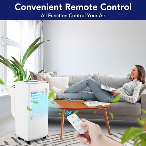 10000 BTU Portable AC with Remote Control and Dehumidifier Function