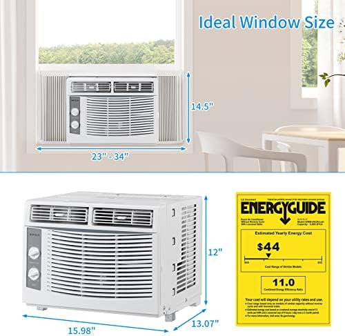 ROVSUN 5000 BTU Window Air Conditioner White Easy Install