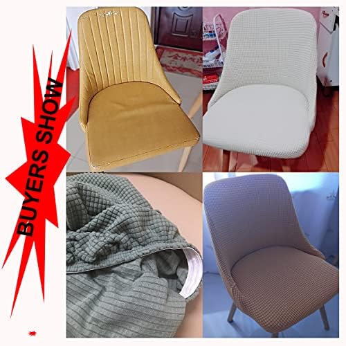 Curved Bar Stool Slipcover with Armrest and Back Set of 2