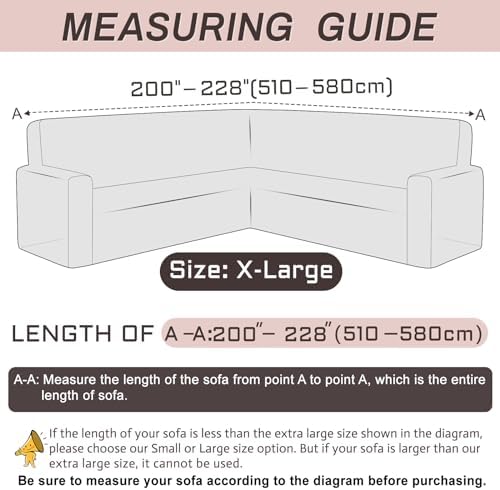 HDCAXKJ Velvet Sectional Sofa Cover