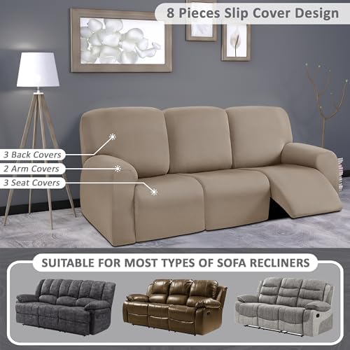 ULTICOR 8-Piece Recliner Sofa Cover Set