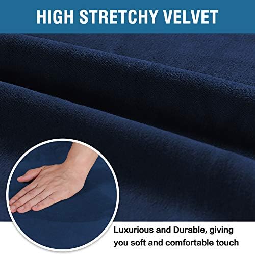 HVERSAILTEX Velvet Dining Chair Covers Set of 4
