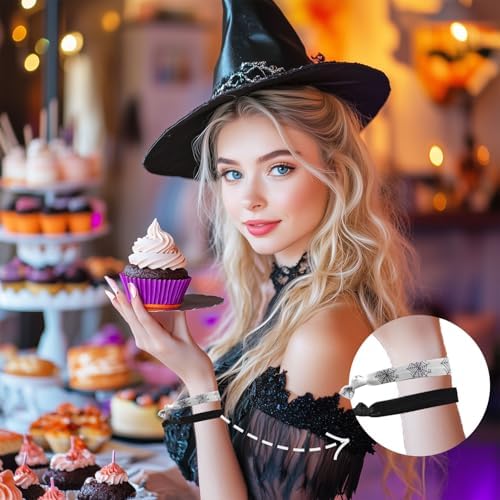 12Pcs Halloween Witch Hair Ties for Girls