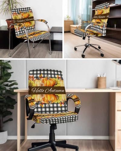 Kewadony Office Chair Cover with Stretchable Armrests