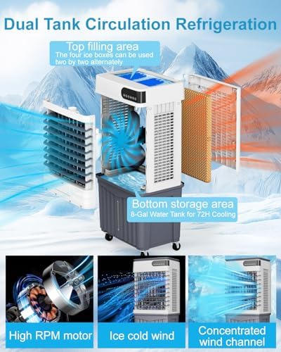 Manastin 4-in-1 Portable Evaporative Cooler