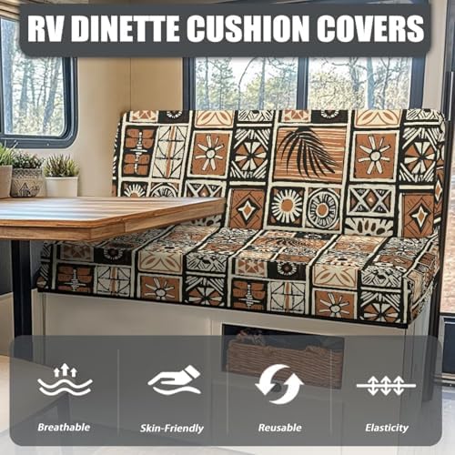 Biyejit Vintage Plaid RV Dinette Cushion Covers