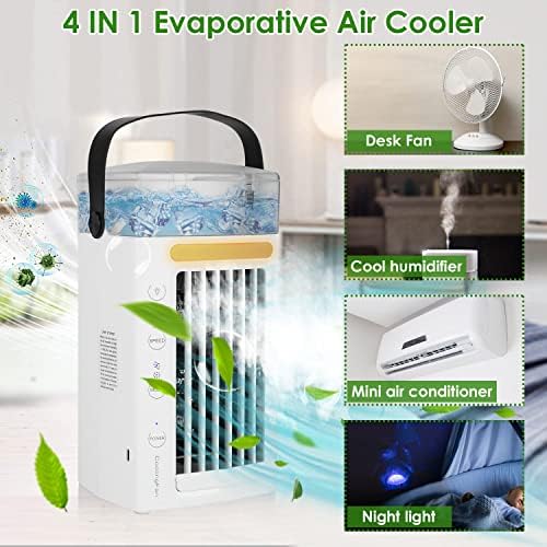 KOCASO USB Portable Air Conditioner Fan with Cooling and Nightlight