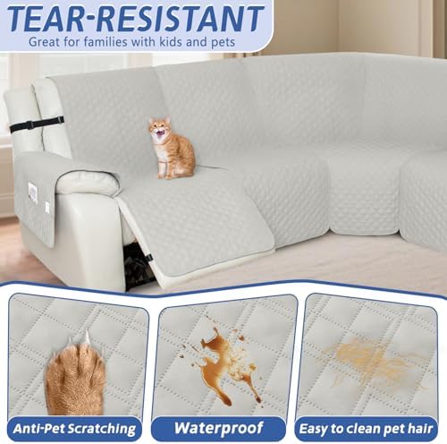 Arfntevss Waterproof L-Shaped Sectional Sofa Cover