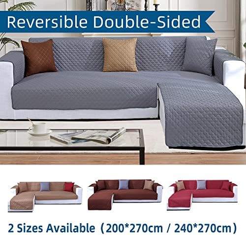 Double Side L Shape Couch Cover for Sectional Sofa