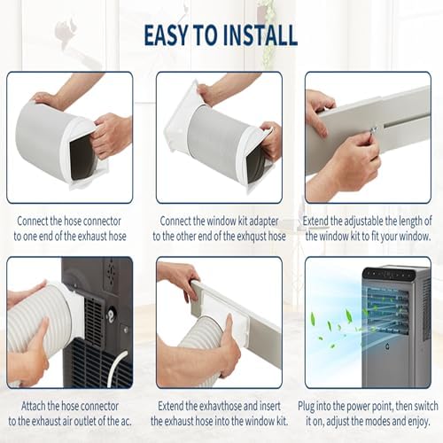 Vossfamul 8000 BTU Portable Air Conditioner with Remote and LED Control